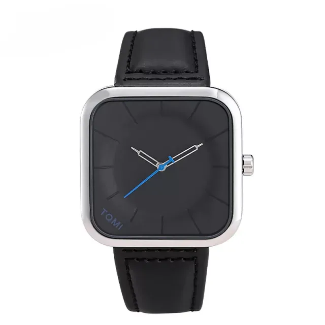 Tomi Premium Black Leather Strap Men Watch