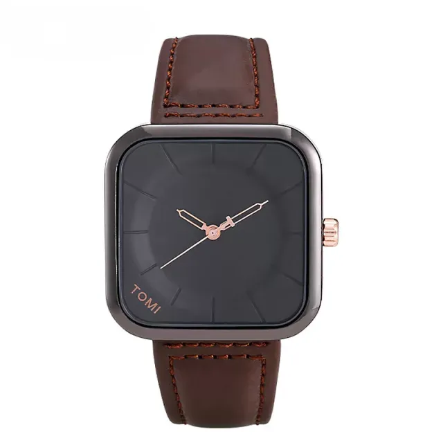 Tomi Premium Brown Leather Strap Men Watch