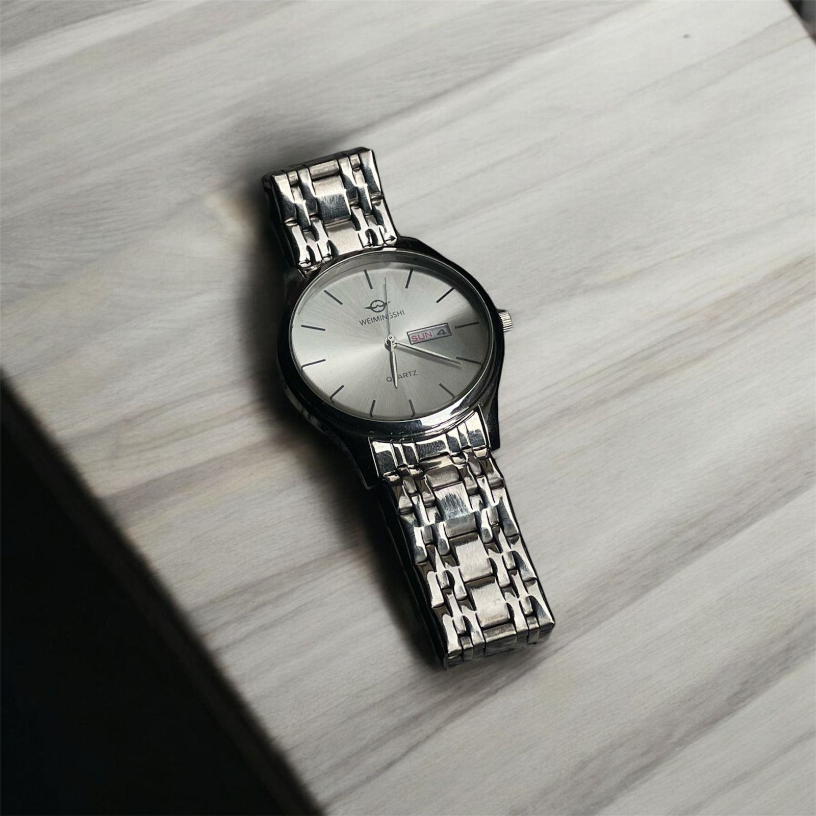 Weimingshi Quartz Silver Men Watch